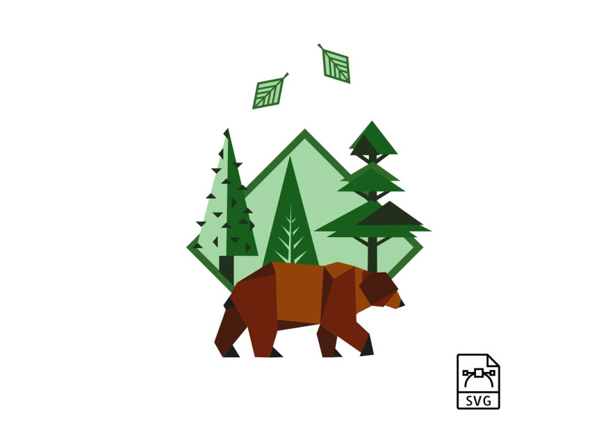 Brown bear - Vector graphics
