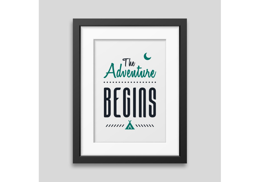The adventure begins Framed poster